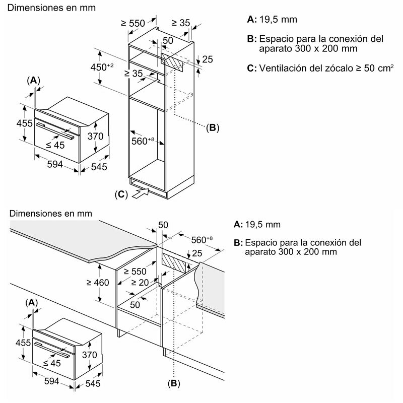 Microondas integrable Siemens CE732GXB1 – 36 L, 1000 W Inverter, Grill 1900 W