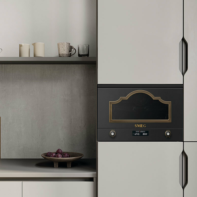 Microondas integrable Smeg MP722AO – 23 L, 850 W microondas, Grill 1250 W