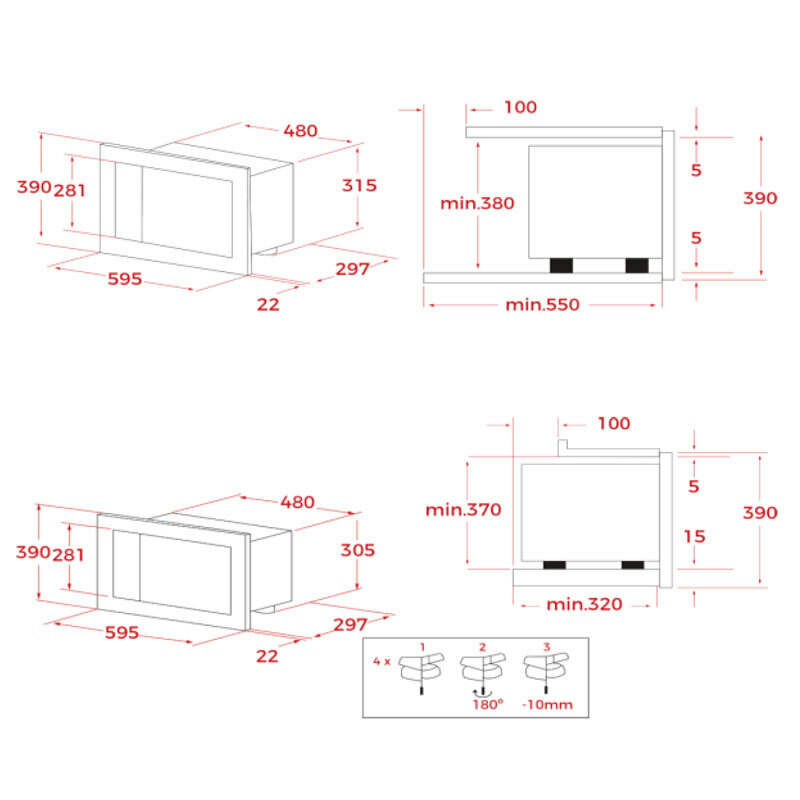 Microondas integrable Teka ML8210BIS – 20 L, 750 W microondas, Grill 1.000 W
