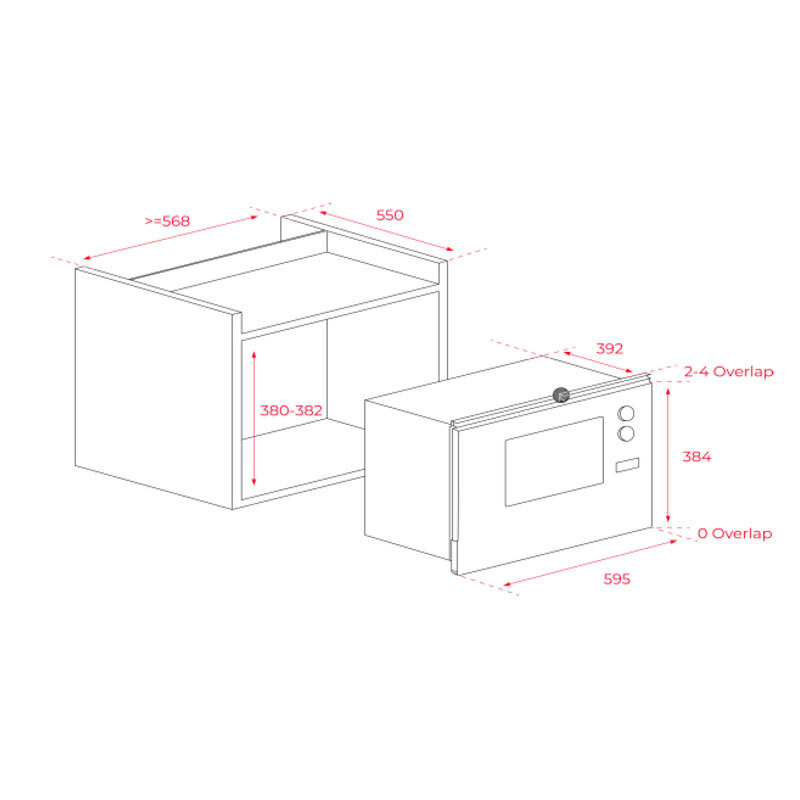 Microondas integrable Teka ML 825 TFL – 25 L, 900 W, Grill 1000 W