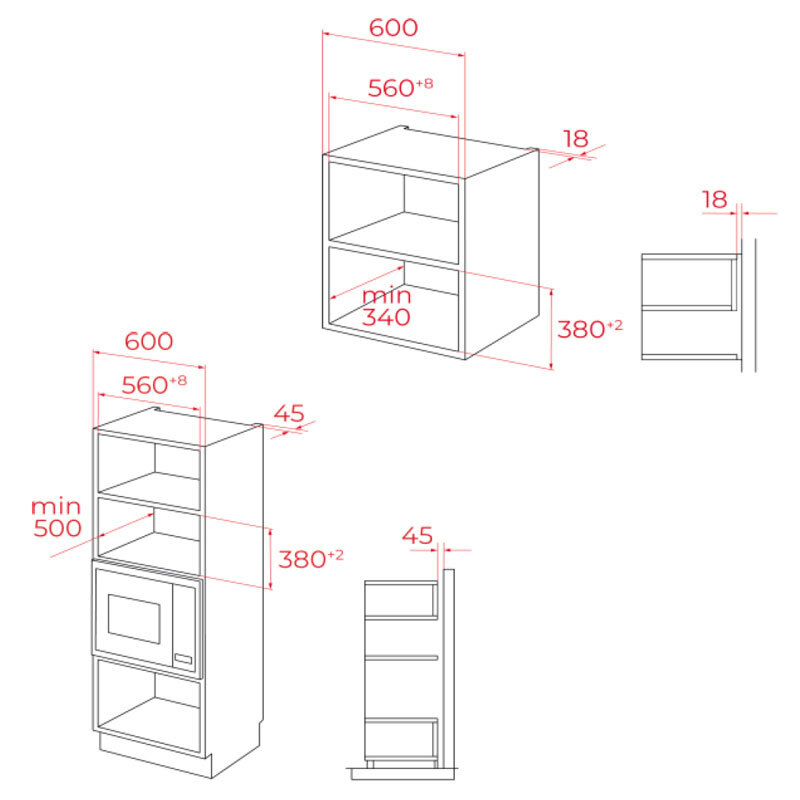 Microondas integrable Teka MSEG 620 FI – 20 L, 800 W, Grill 1000 W