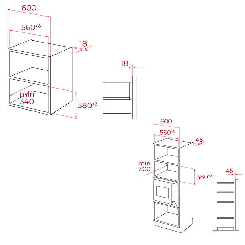 Microondas integrable Teka MSEG 825 FI – 25 L, grill 1000 W, control táctil inox antihuellas