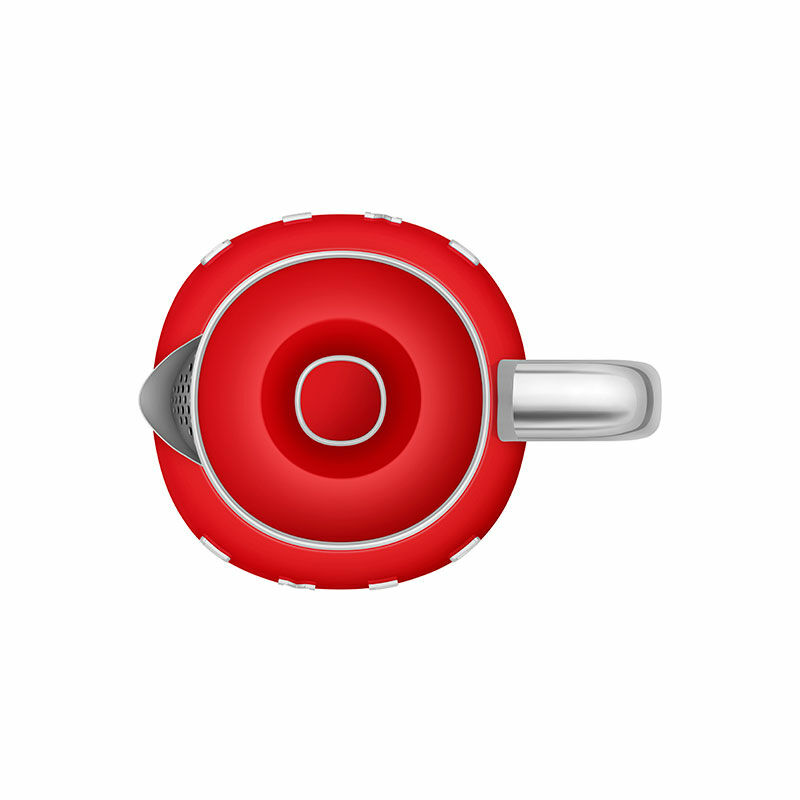 Mini hervidor Smeg KLF05RDEU – 0,8 L, 1400 W, Base 360º