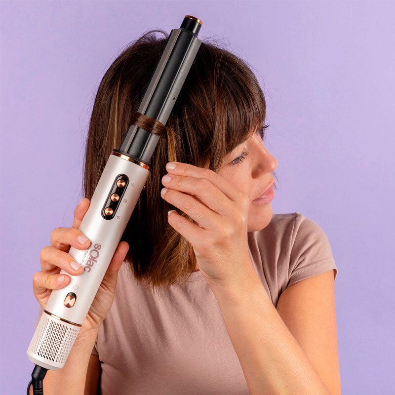 Moldeador 6 en 1 Solac MD7405 Expert Ion Flow – 1200W, Iónico, 6 accesorios