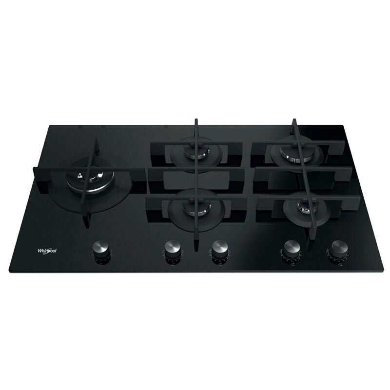 Placa de gas Whirlpool GOWL928/NB – 86 cm, 5 quemadores, doble corona 4 kW