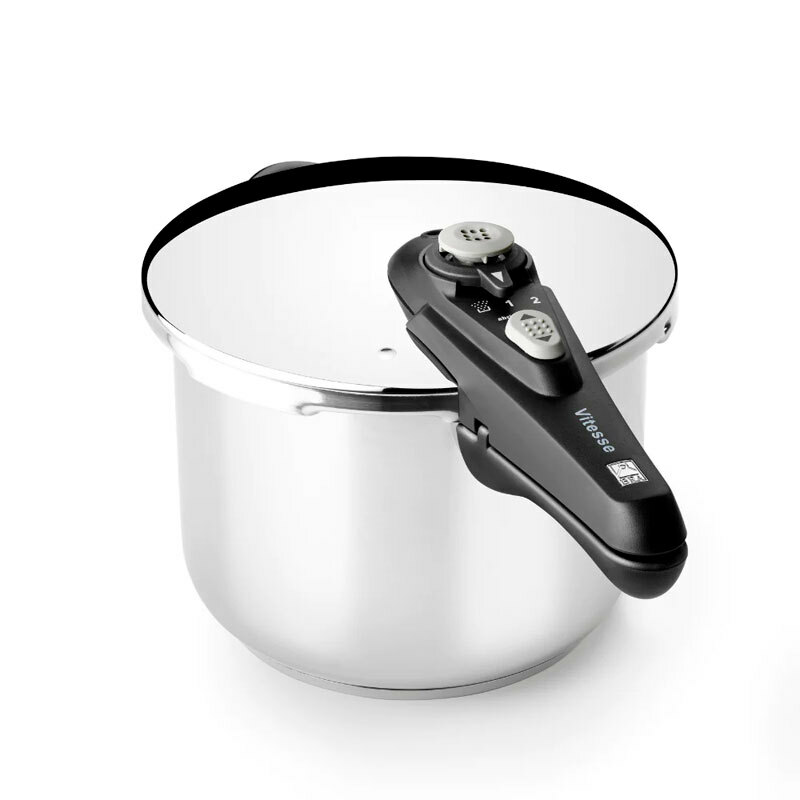 Olla rápida BRA Vitesse (A185102) – 6 L, Acero inoxidable 18/10, Inducción