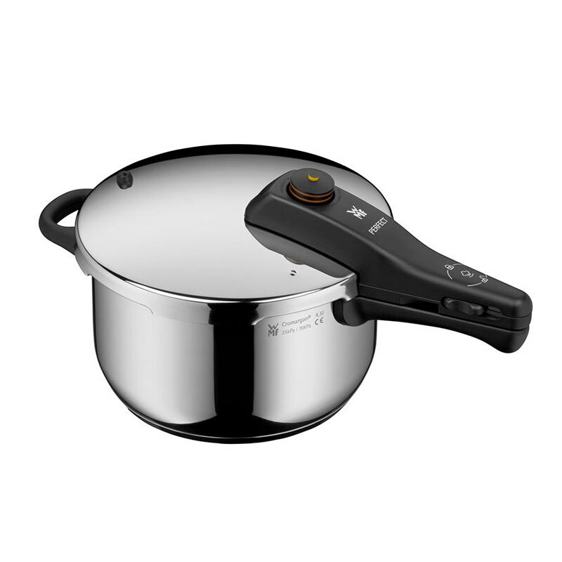 Olla a presión WMF Perfect – 4,5 L, Cromargan 18/10, Base TransTherm