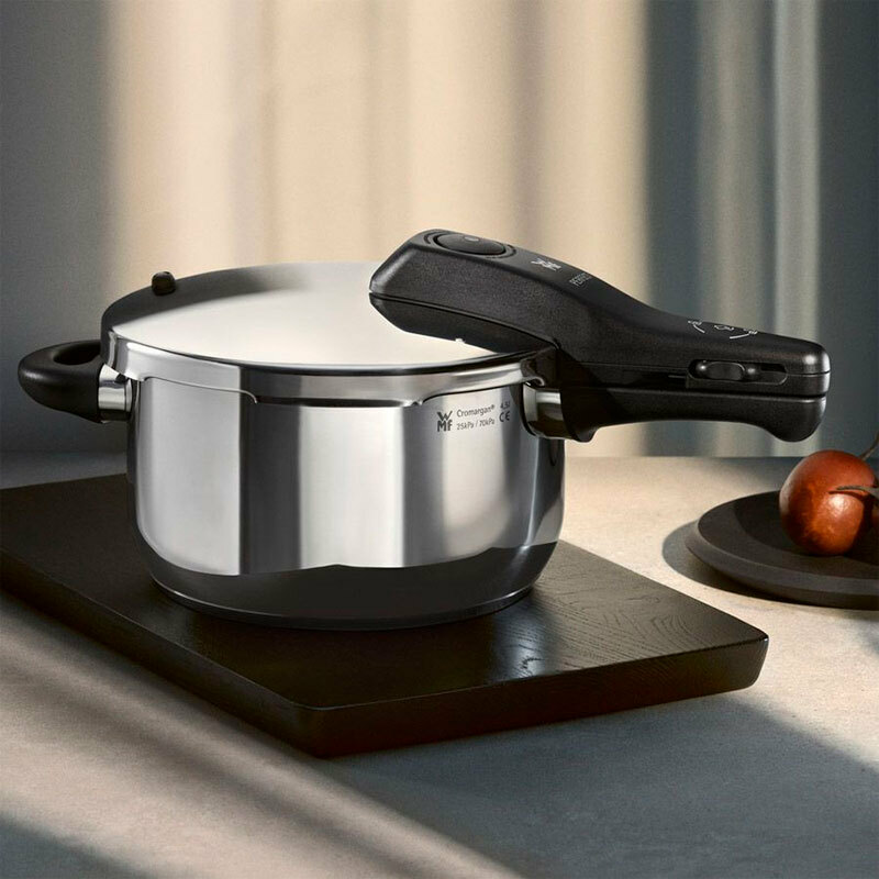 Olla a presión WMF Perfect – 4,5 L, Cromargan 18/10, Base TransTherm