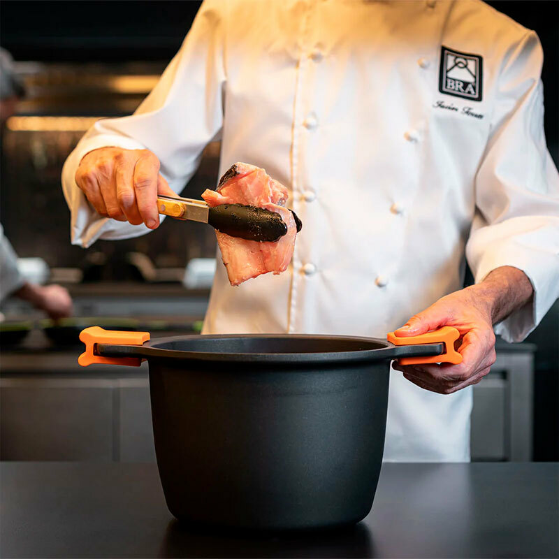 Olla alta Bra Efficient A273905 – 6,8 L, Base full induction 6 mm, Antiadherente Teflón