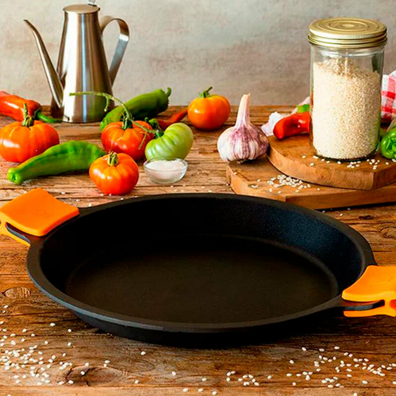 Paellera Bra A271640 – 40 cm, Antiadherente Teflon Platinum Plus, Apta inducción