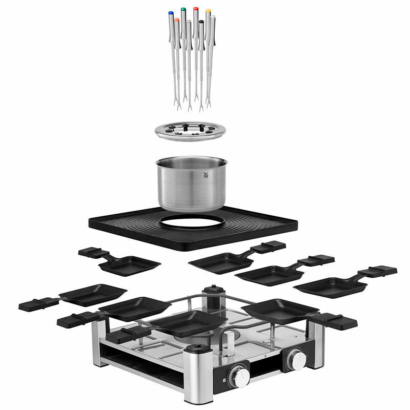 Estación gourmet 3 en 1 WMF Lumero Gourmet Station 3-in-1 – Raclette, Plancha 35,5 x 35,5 cm, 1800 W