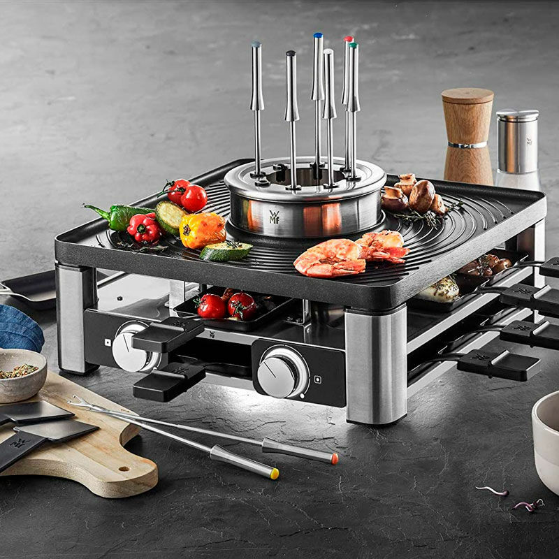 Estación gourmet 3 en 1 WMF Lumero Gourmet Station 3-in-1 – Raclette, Plancha 35,5 x 35,5 cm, 1800 W
