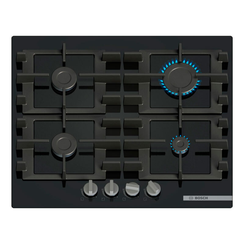 Placa de gas Bosch PNP6B6K40 – 60 cm, 4 quemadores 7,5 kW, GasStop