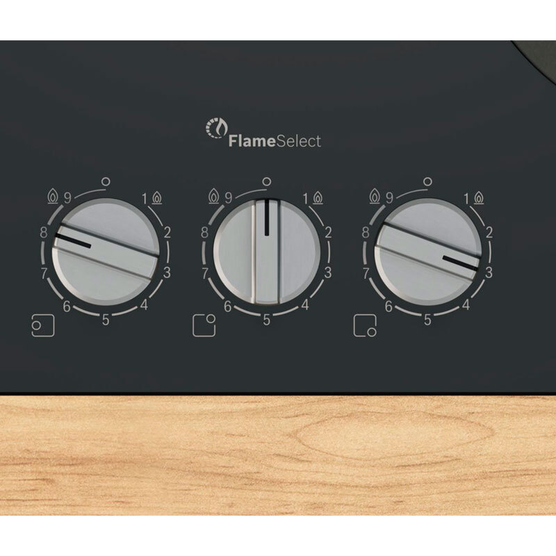 Placa de gas 60 cm Bosch PPC6A6I10 – Cristal templado, FlameSelect 9 niveles, GasStop
