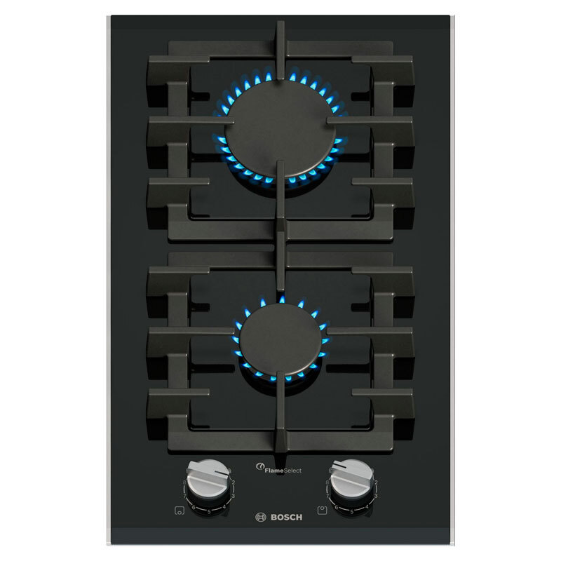 Placa de gas encastrable Bosch PRB3A6I40 – 30 cm, 2 fuegos, GasStop