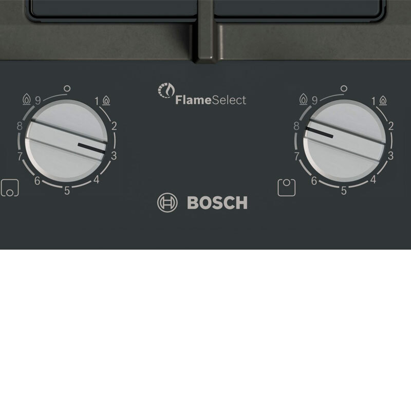 Placa de gas encastrable Bosch PRB3A6I40 – 30 cm, 2 fuegos, GasStop