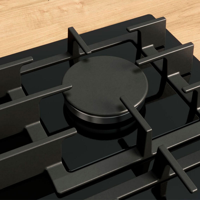 Placa de gas 90 cm Bosch PRS9A6H40 – Cristal templado, 5 quemadores, FlameSelect 9 niveles