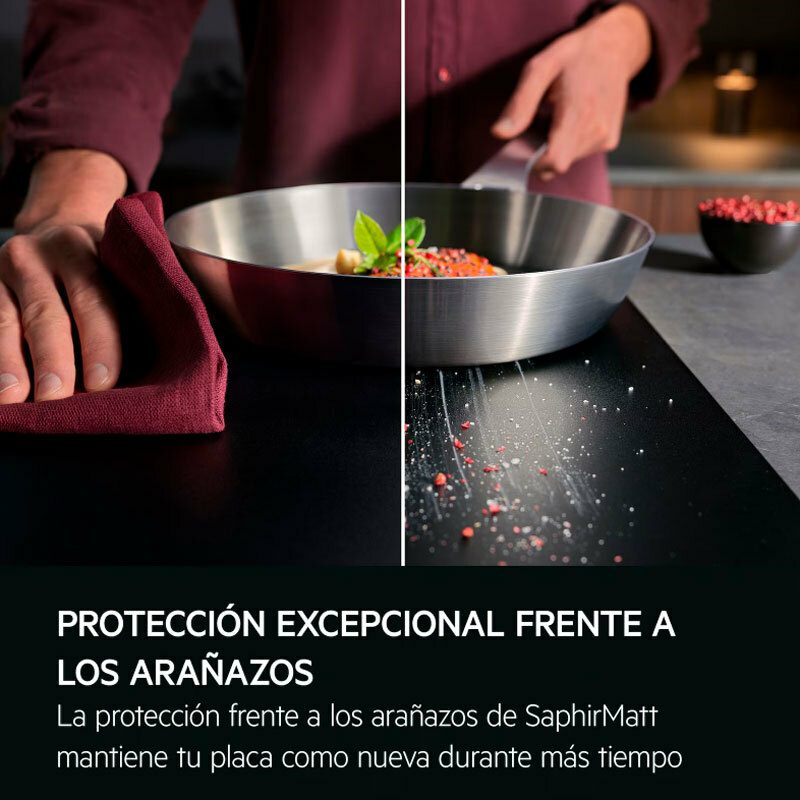 Placa de inducción AEG TI63IQ10IZ – 3 zonas 28/21 cm, Cristal SaphirMatt, SenseBoil & PowerBoost