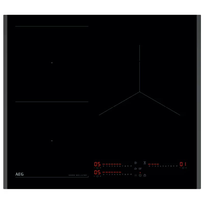 Placa de inducción AEG TI63IQ30FB – Zona flexible, 7.350 W, Controles táctiles deslizantes