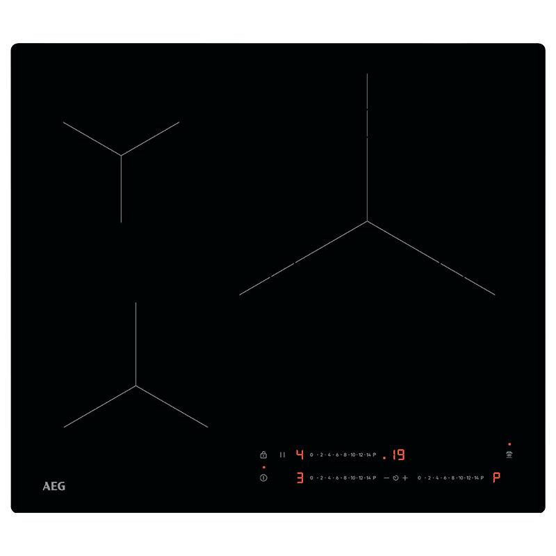 Placa de inducción AEG TO63IV00IB – 3 zonas (paella 32 cm), 7.350 W, PowerBoost