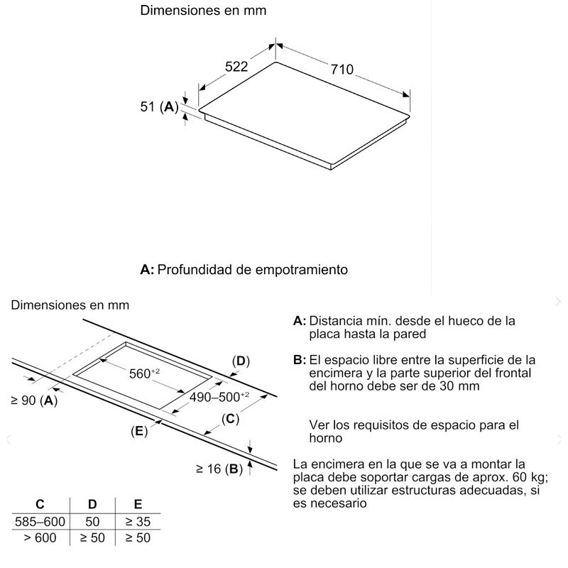 Placa de inducción Bosch PVS731HC1E – 70 cm, 4 zonas FlexInduction, Home Connect