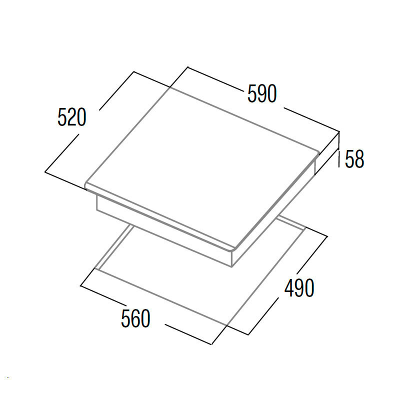 Placa de inducción Cata INSB6003E2 – 3 zonas, 7.100 W, táctil deslizante