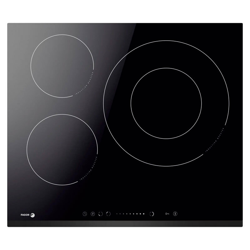 Placa de inducción Fagor 3IF355BS – Zona doble 32 cm, 7.200 W, Táctil deslizante