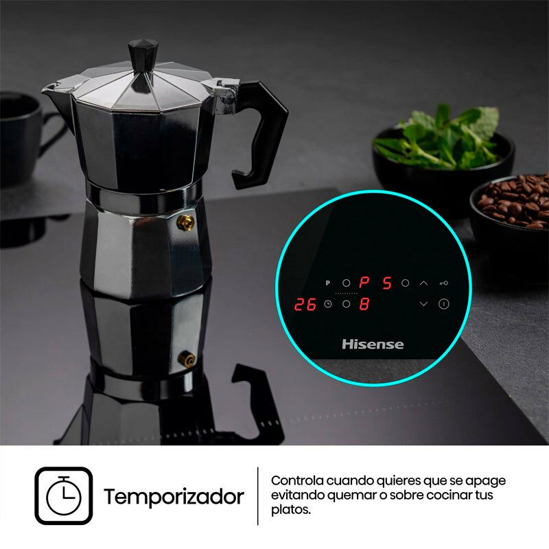 Placa de inducción Hisense HI6321BSCE – 59 cm, 3 zonas (32 cm flexible), 7.100 W PowerBoost