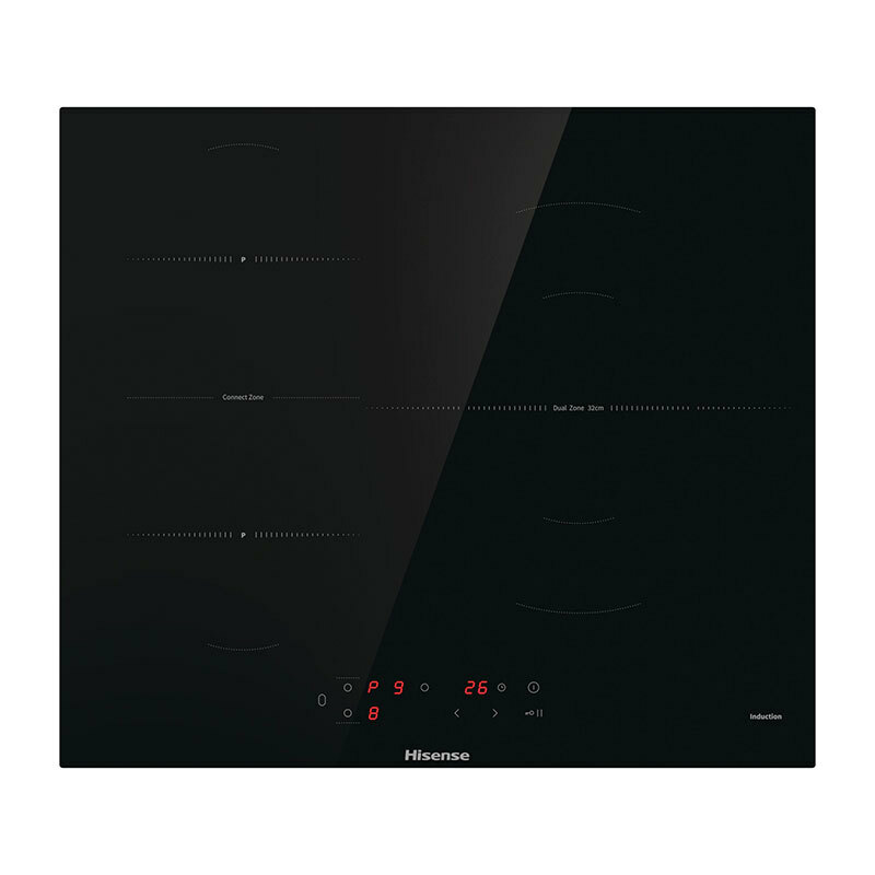 Placa de inducción Hisense HI6321BSOLCE – 3 zonas, zona expandible 32 cm, 7.100 W