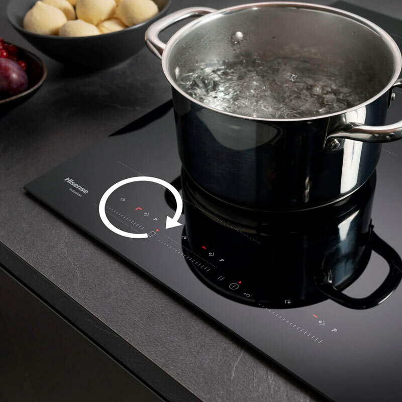 Placa de inducción Hisense HI6352BSCE – Zona Flex, 29 cm, 7400 W