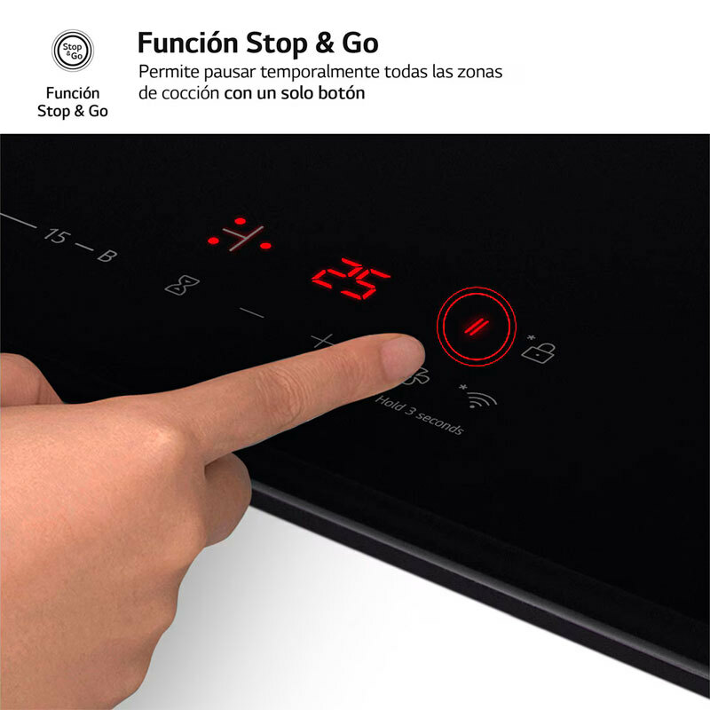 Placa de inducción LG CI5Z2420BN – Zona Flex 28 cm, Wi‑Fi ThinQ, 7.400 W