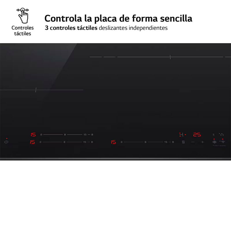 Placa de inducción LG CI5Z2421BN – 3 zonas, zona gigante 32 cm, 7,4 kW Boost