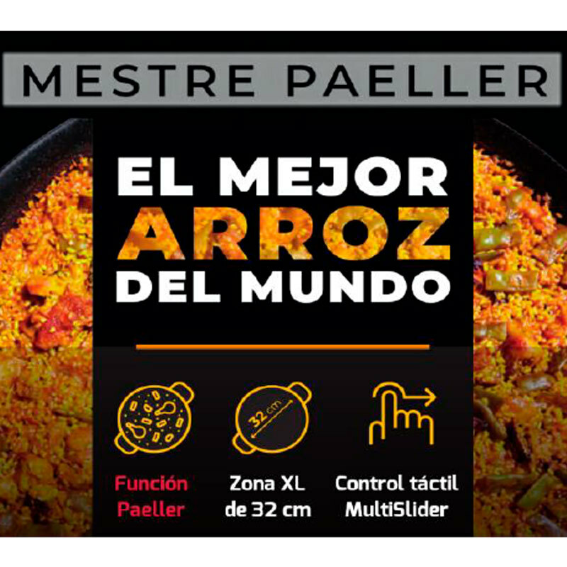 Placa de inducción Teka IZC63320MPS – Paellera 32 cm, Control Multislider, Power Plus 7,2 kW