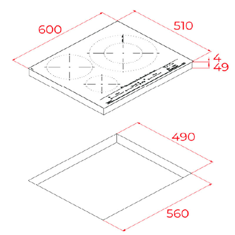 Placa de inducción Teka IZC63632MPT – 60 cm, Zona paellera 32 cm, Control táctil MultiSlider