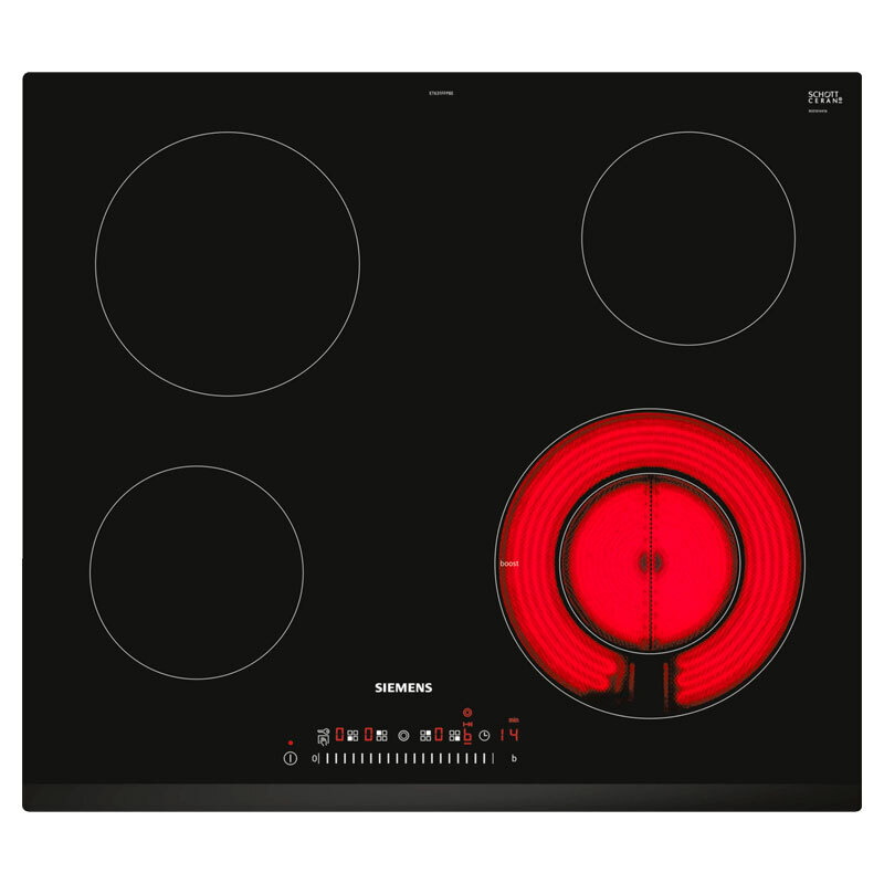 Placa vitrocerámica Siemens ET631FFP8E – 4 zonas flexibles, Control TouchSlider, PowerBoost