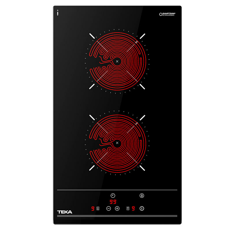 Placa vitrocerámica Teka TZC32000TTC – 30 cm, 2 zonas High Light, Control táctil 9 niveles