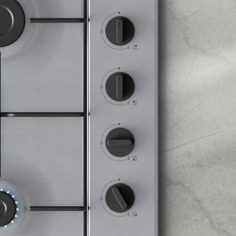 Placa de gas Balay 3ETX464BB – Acero inoxidable, 4 fuegos, GasStop