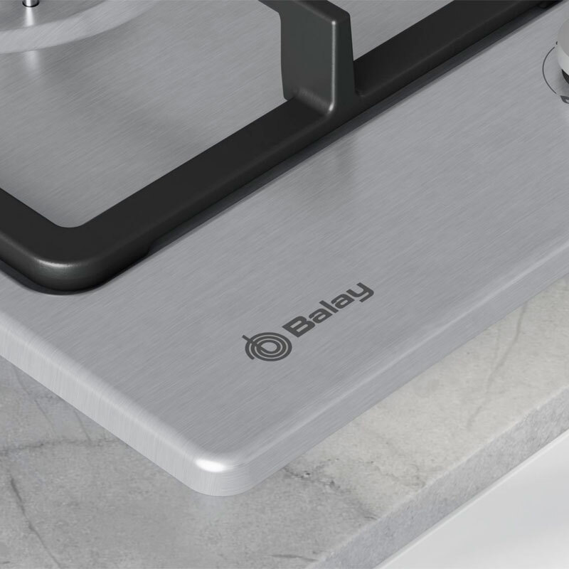 Placa de gas Balay 3ETX563CB – Inox, 3 quemadores, GasStop