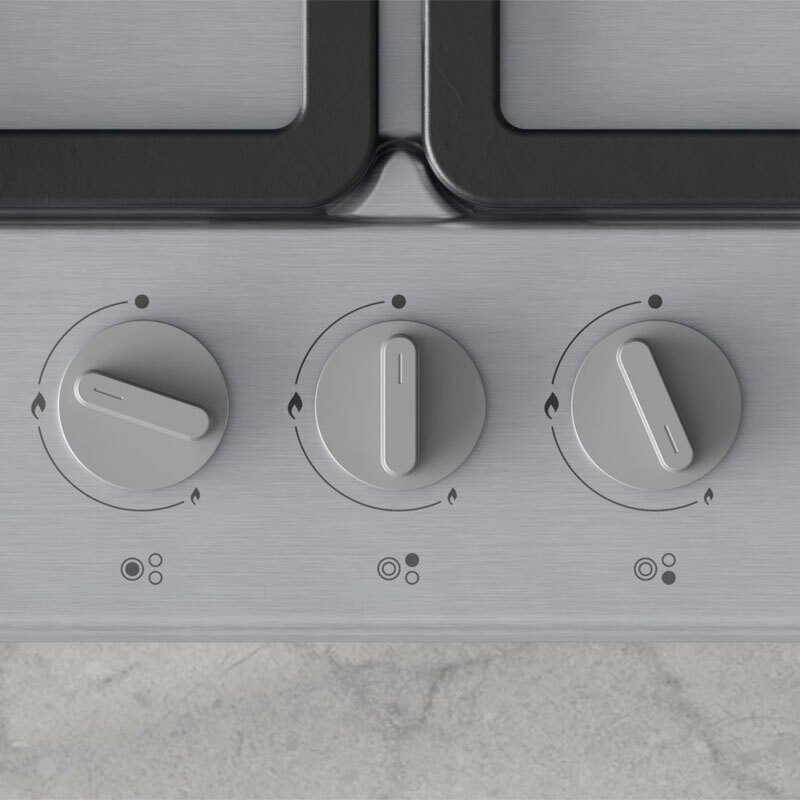 Placa de gas Balay 3ETX563CB – Inox, 3 quemadores, GasStop