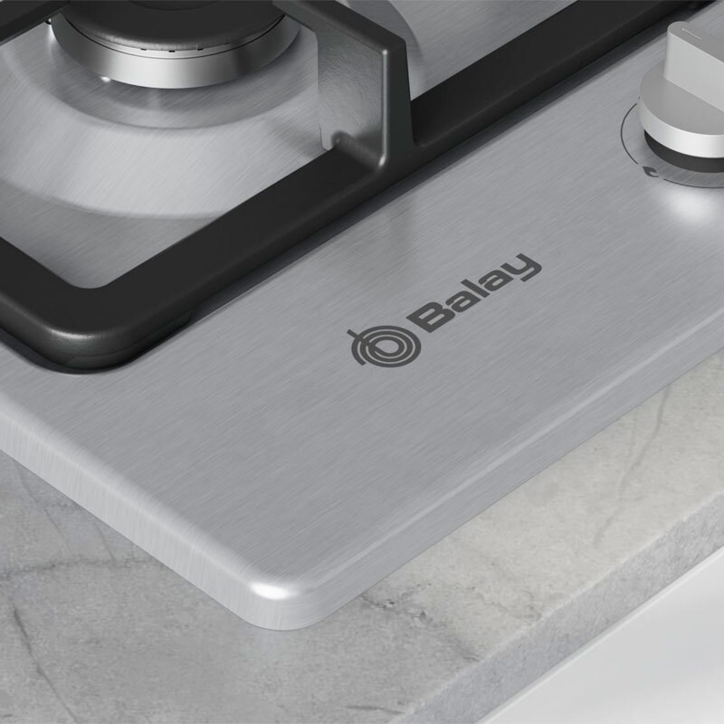 Placa de gas Balay 3ETX565CB – 60 cm Inox, 4 quemadores, GasStop autoencendido
