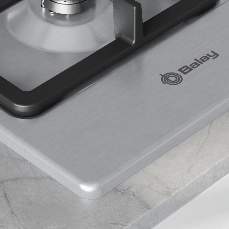 Placa de gas Balay 3ETX576CB – 75 cm, 5 quemadores, Quemador Wok doble llama