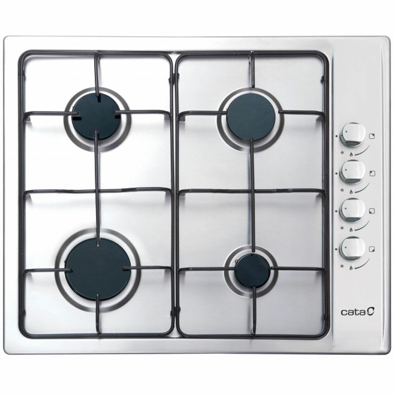Placa de gas CATA GI 6004 X – 4 quemadores, acero inoxidable, empotrable