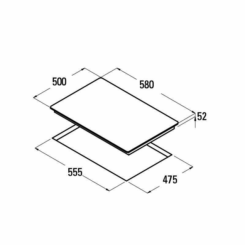 Placa de gas CATA GI 6004 X – 4 quemadores, acero inoxidable, empotrable