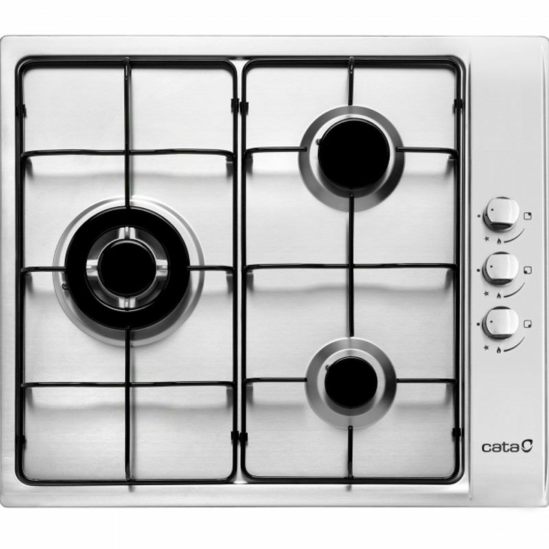 Encimera de gas CATA GI6021X – 58 cm, 3 quemadores, acero inoxidable