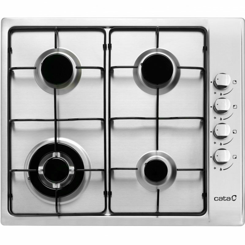 Encimera de gas Cata GI6031X – Inox, 4 quemadores, triple corona 3,5 kW