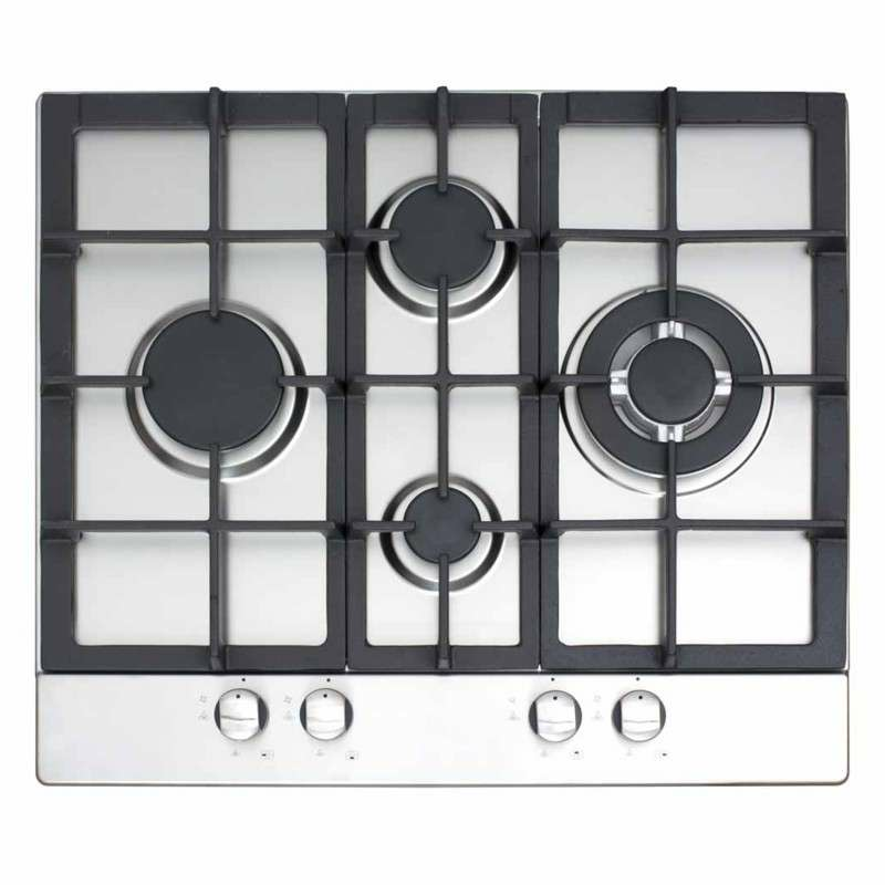 Placa de gas Cata LGD631X – Acero inox, 58 cm, 4 quemadores (triple corona)