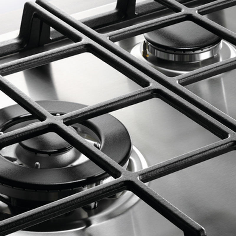 Placa de gas Electrolux EGH6333BOX – 60 cm, 3 quemadores (Wok+ultrarrápido), Acero inox antihuellas