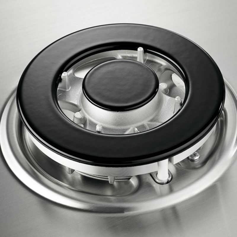 Placa de gas Electrolux EGH6333BOX – 60 cm, 3 quemadores (Wok+ultrarrápido), Acero inox antihuellas