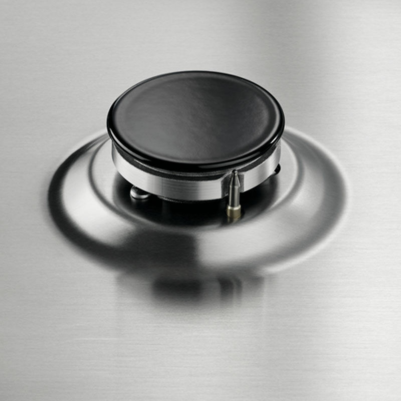 Placa de gas Electrolux EGH6333BOX – 60 cm, 3 quemadores (Wok+ultrarrápido), Acero inox antihuellas