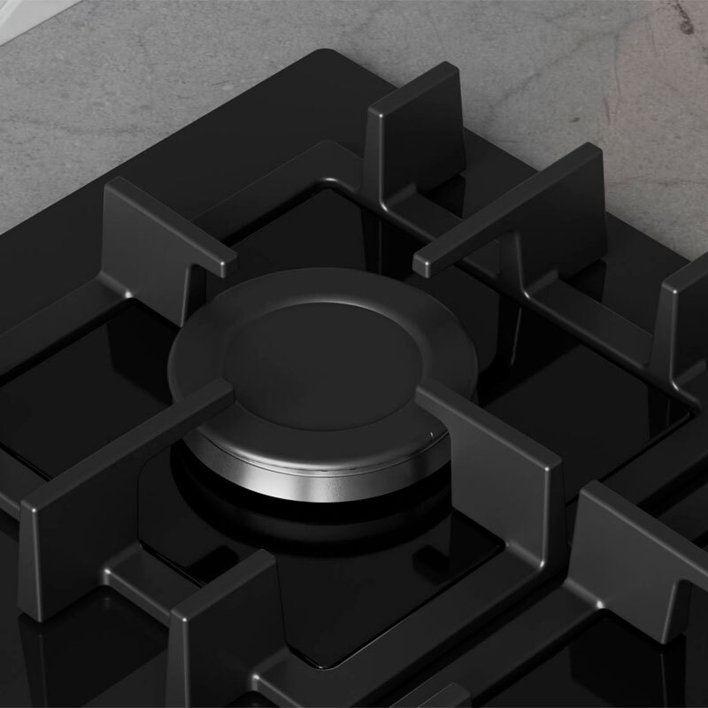 Placa de gas integrable Balay 3ETG563QB – Cristal templado negro, 3 quemadores (wok doble llama), GasStop